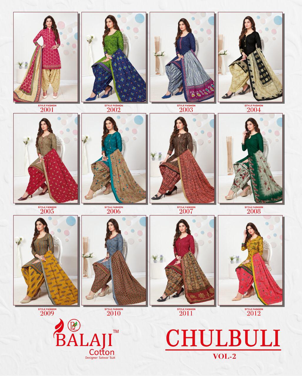 Balaji Chulbuli 2 Pure Cotton Printed Designer casual Dress Material